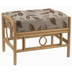 DE Dirdam Light Oak Footstool + Cushion